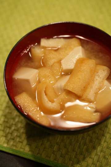 料理メモ 豆腐と油揚げの味噌汁